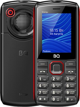 Кнопочный телефон BQ BQ-2452 Energy (черный/красный)