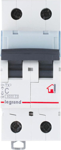 Выключатель автоматический Legrand TX3 2P 32A B 6kA 2M 403989