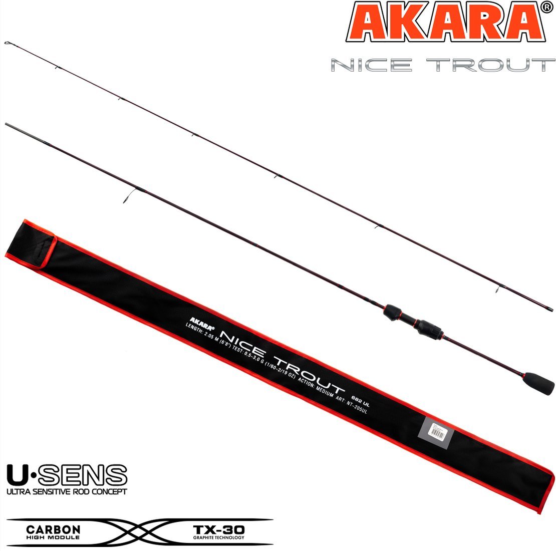 Удилище Akara NICE TROUT UL (0,5-2,5) NT-198UL