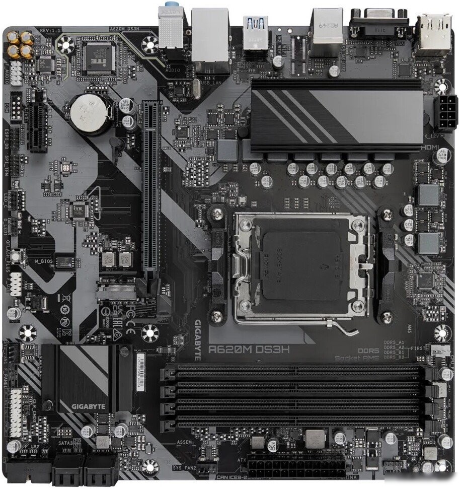 Материнская плата Gigabyte A620M DS3H (rev. 1.1)