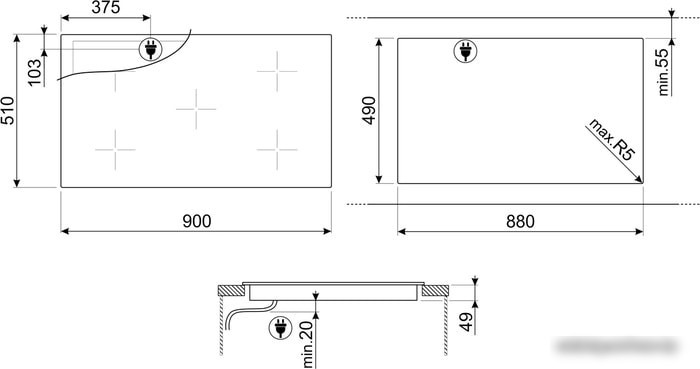 Варочная панель Smeg SI2M7953DW