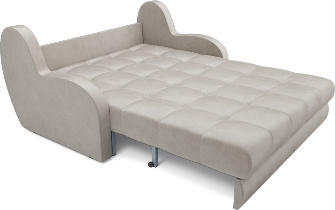 Диван Мебель-АРС Аккордеон Барон НПБ 120x200 (бархат бежевый Star Velvet 6 Light Beige)