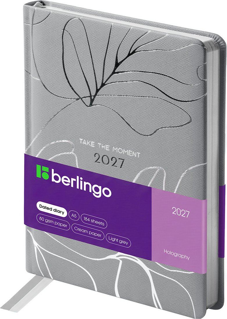 Ежедневник Berlingo Holography 2027г DD7_F0030 (184л, светло-серый)