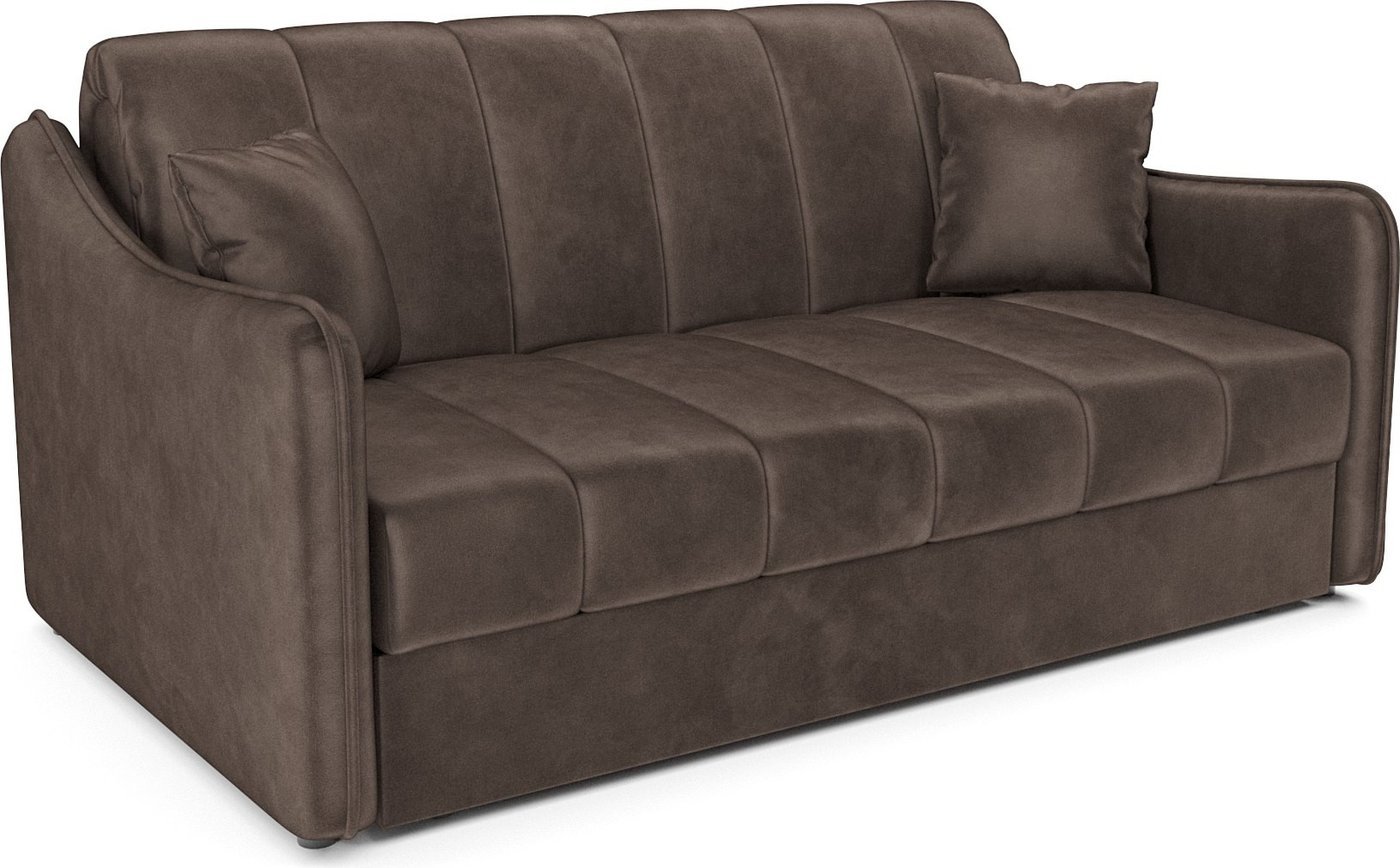 Диван Мебель-АРС Давос ППУ 120x200 см M2-108-3 (бархат шоколадный Star Velvet 60 Coffee)