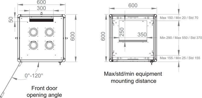 Шкаф телекоммуникационный Lande DYNAmic Basic LN-DB42U6060-BL-F 19" 42U