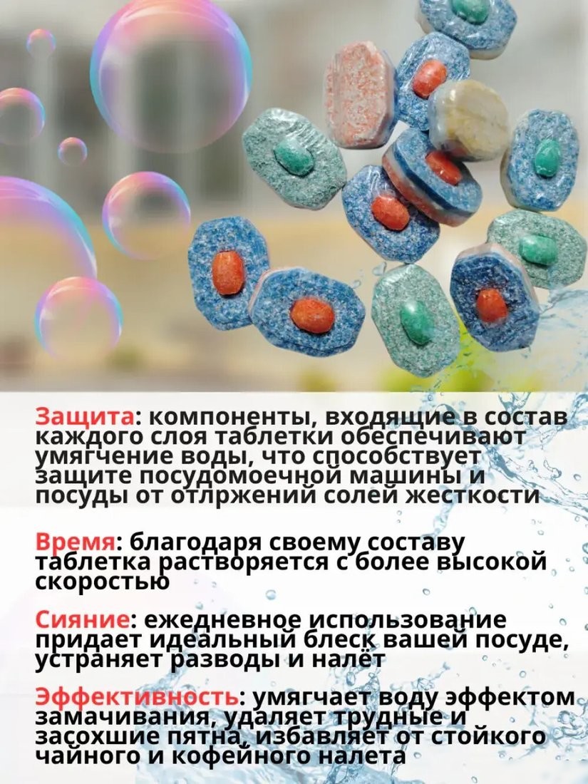 Таблетки для посудомоечной машины Mix Tabs Premium (48 шт)