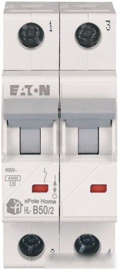 Выключатель автоматический Eaton HL-B502 2P 50A B 4.5кA 2M 194766