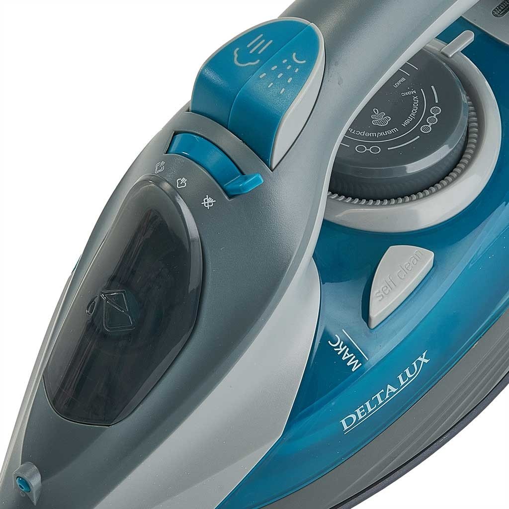 Утюг Delta LUX DE-3002 (серый/бирюзовый)