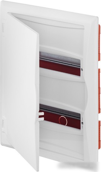 Бокс пластиковый Elektro-Plast Eco Box 2x12M, N/PE 3x 2x16+7x10mm2, белая пласт. дверь, белый RAL9003, 430x350x95mm, IP40