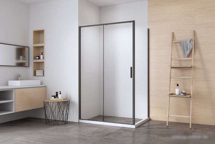 Душевой уголок Aquanet Pleasure Evo 150 AE65-150x80-BT (черный анодированный)