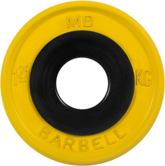 Диск MB Barbell Евро-классик 51 мм (1x1.25 кг, желтый)