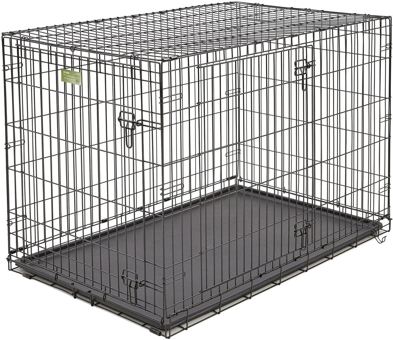 Клетка Midwest iCrate для собак 2 двери 1548DD (122x76x84см, черный)