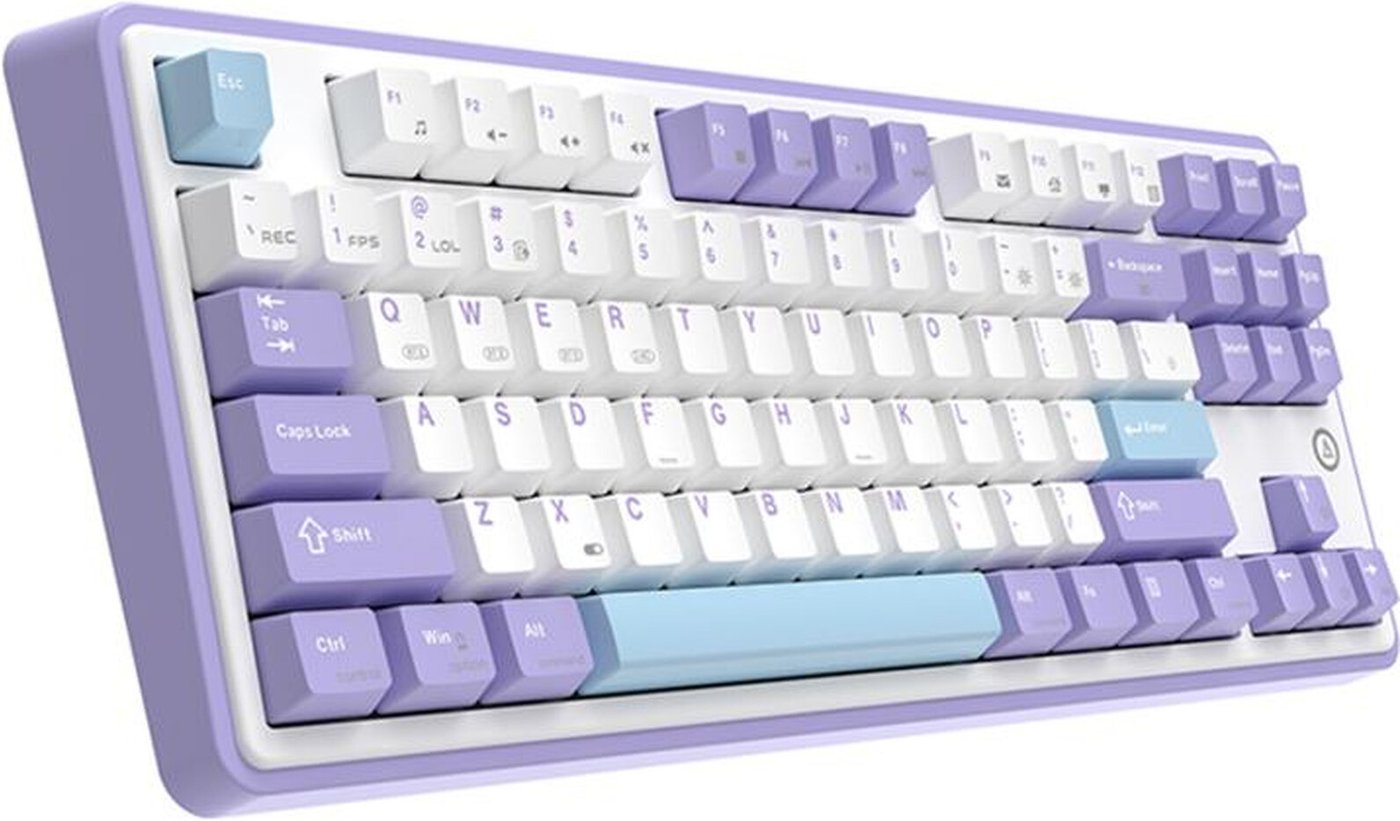 Клавиатура Ajazz AK870 Without Screen (фиолетовый/белый/синий, Ajazz Gift)