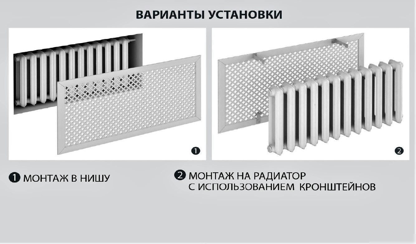 Декоративный экран Стильный дом Глория 90х60см (белый)
