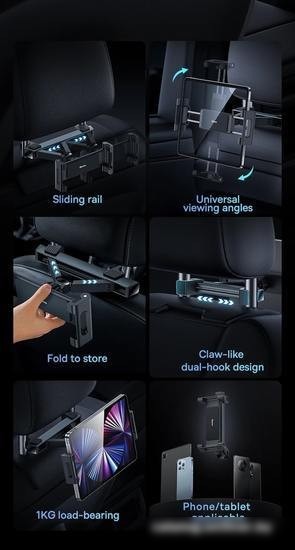 Держатель для планшета Baseus JoyRide Pro Backseat Car Mount SUTQ000001 (черный)