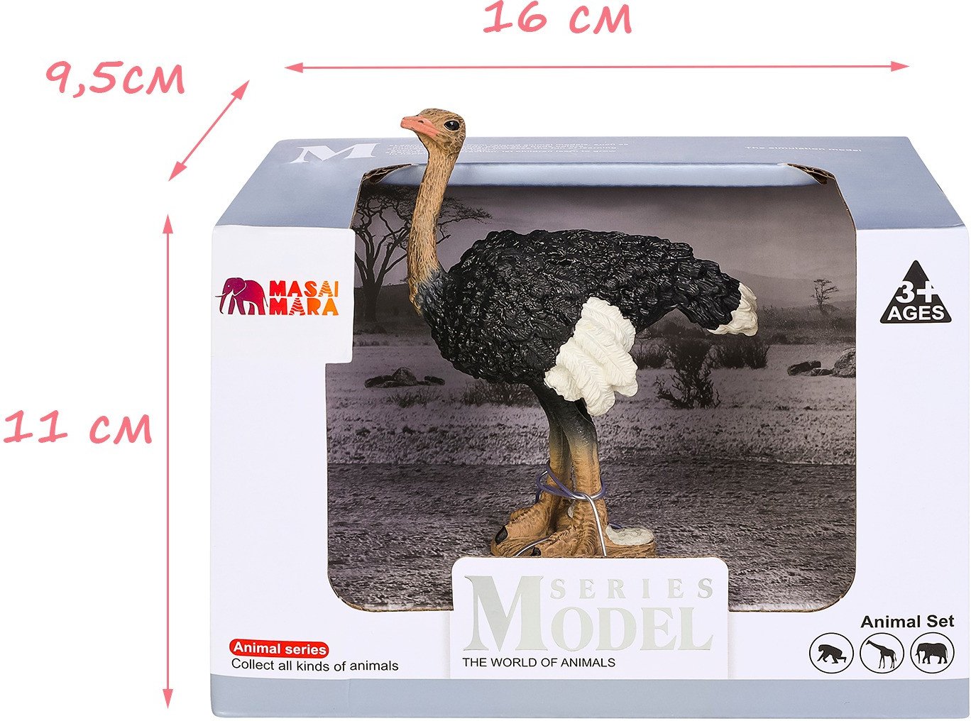 Фигурка Masai Mara Мир диких животных. Птица страус MM211-157