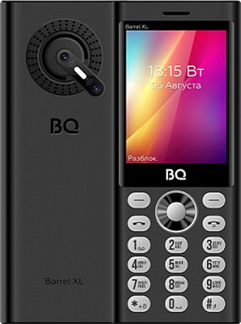 Кнопочный телефон BQ BQ-2832 Barrel XL (черный/серебристый)