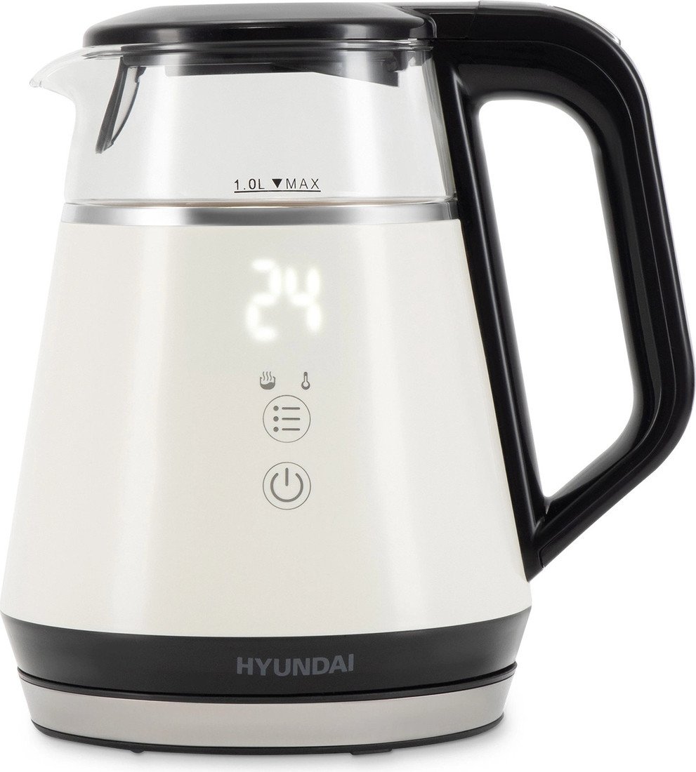 Электрический чайник Hyundai HYK-G3013 (белый/черный)