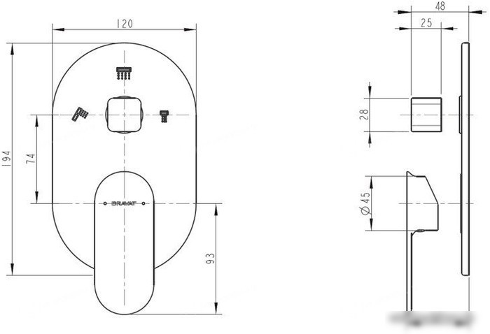 Смеситель Bravat Gina P69194C-ENG