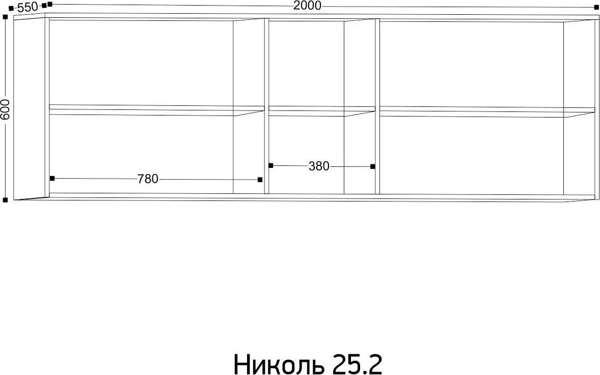 Антресоль Ивару Николь 25.2 (кашемир)