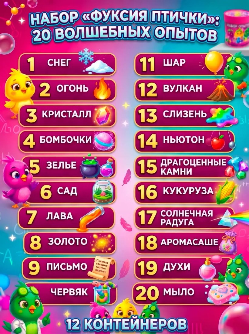 Набор для опытов Kristi Hobby СПА лаборатория 20 в 1
