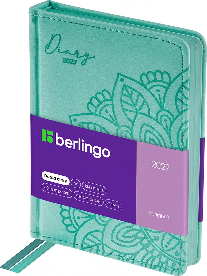 Ежедневник Berlingo Starlight S 2027г DD7_84602 (184л, зеленый)