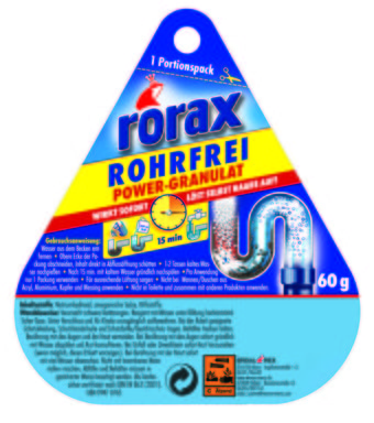 Средство для труб rorax 60 г 3601034351