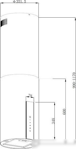 Кухонная вытяжка Korting KHA 35808 DN Cylinder