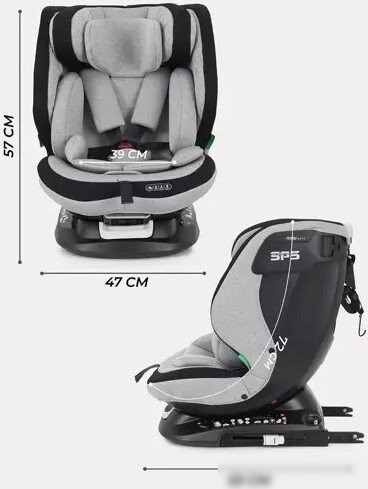 Детское автокресло MOWbaby Motion isofix UB616 (светло-серый)