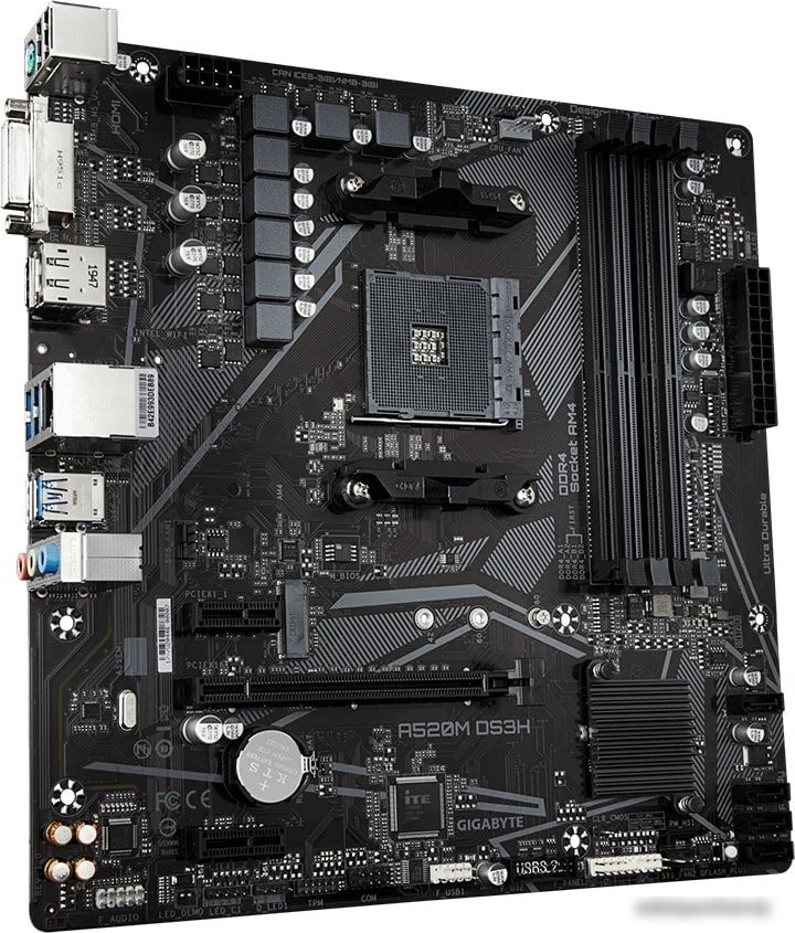 Материнская плата Gigabyte A520M DS3H (rev. 1.x)