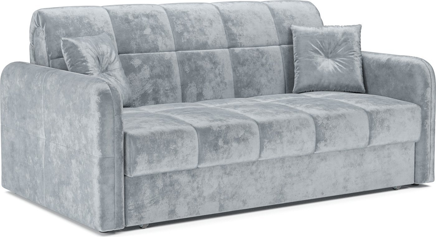 Диван Мебель-АРС Аккордеон Свег НПБ 155x200 (велюр серый Plush OWV-11)
