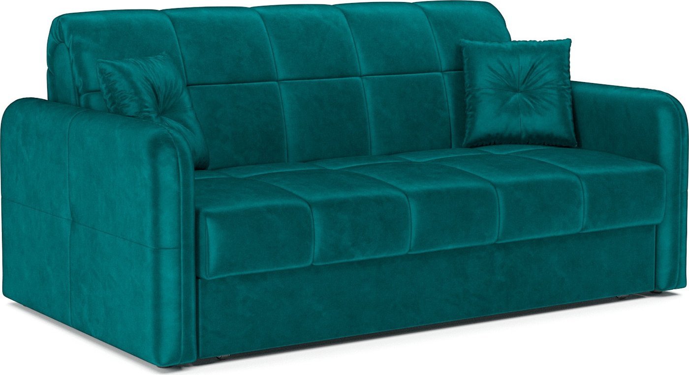 Диван Мебель-АРС Аккордеон Свег ППУ 140x200 (бархат сине-зеленый Star Velvet 43 Black Green)