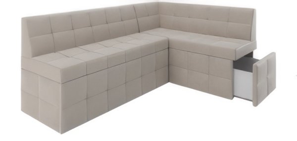 Угловой диван Мебель-АРС Атлантис правый 212x84x135 (бежевый Star Velvet 6 Light Beige)