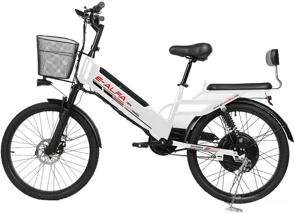 Электровелосипед SameBike Е-Alfa New SB-E-ALFA350-36/10 (белый)