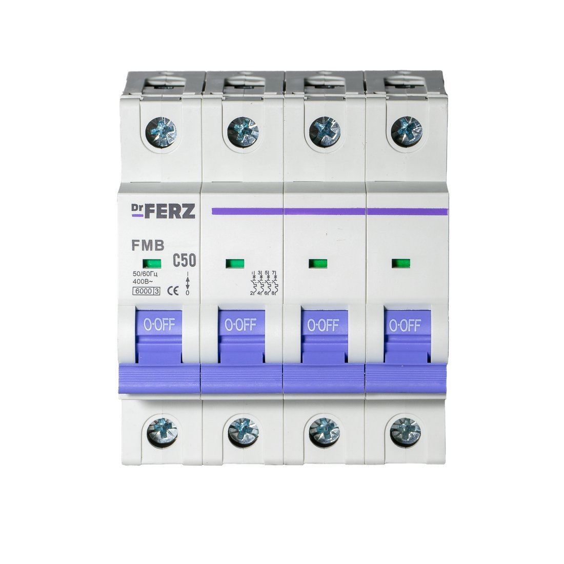 Выключатель автоматический Dr.Ferz FMB-C 6kA 4P 50 C 21100103FERZ