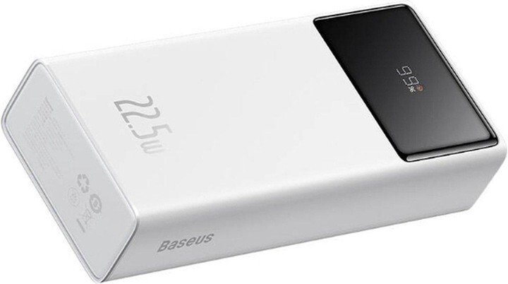 Внешний аккумулятор Baseus Star-Lord Digital Display Fast Charging Power Bank 30000mAh 22.5W (белый)