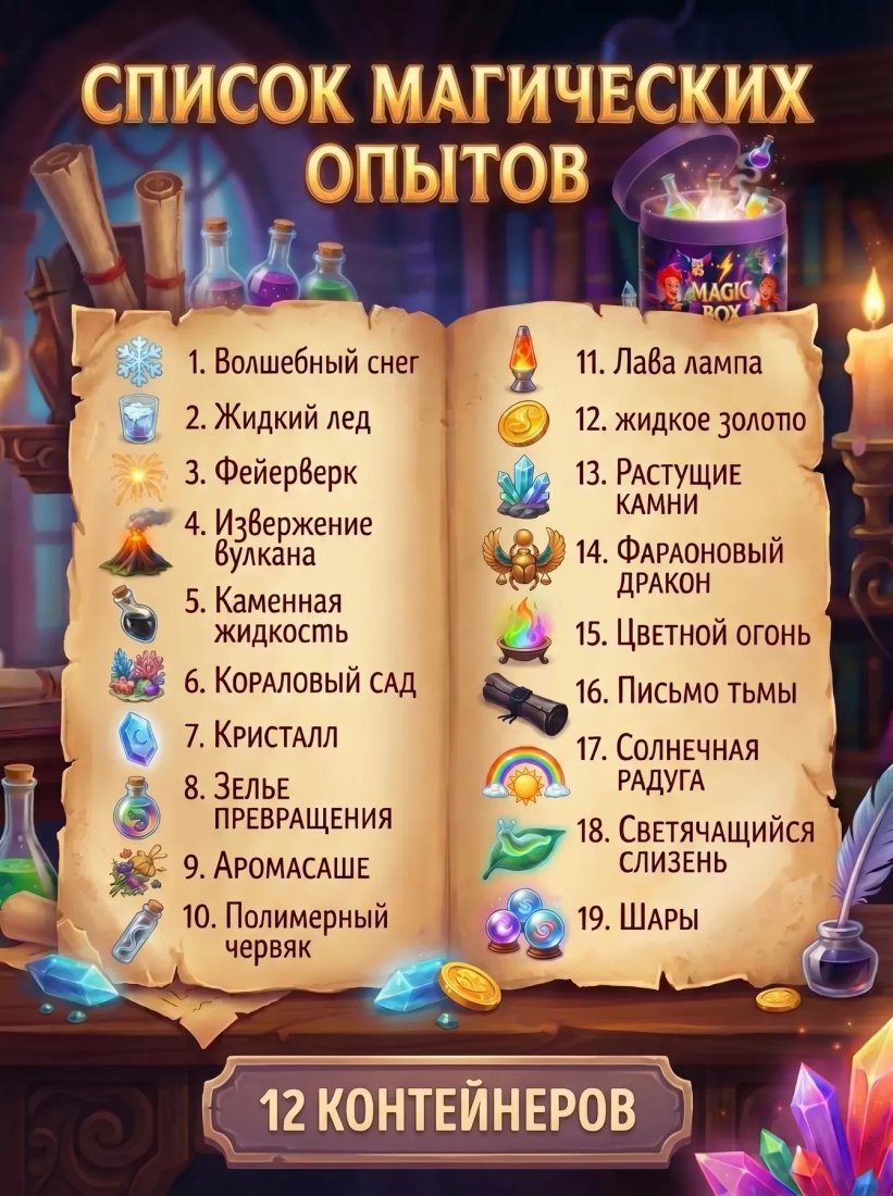 Набор для опытов Kristi Hobby Гарри Поттер 19 в 1