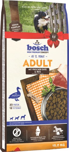 Сухой корм для собак Bosch HPC Adult Duck & Rice 15 кг