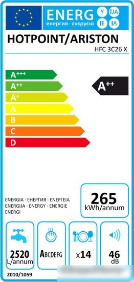 Посудомоечная машина Hotpoint-Ariston HFC 3C26 X