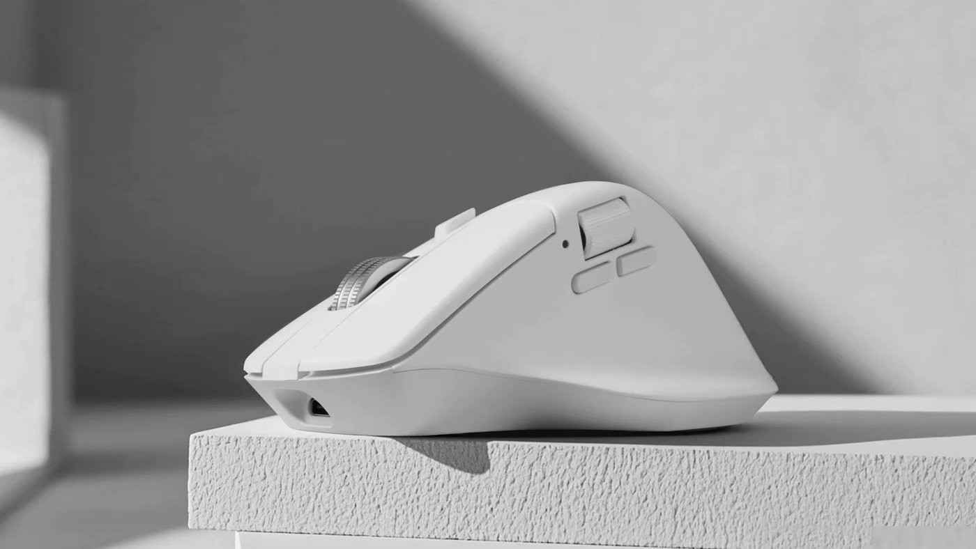Мышь Keychron M6 Wireless 1K Pixart PAW3395 (белый)