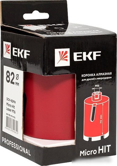 Коронка EKF Micro Hit Laser dch-82-mh-m16
