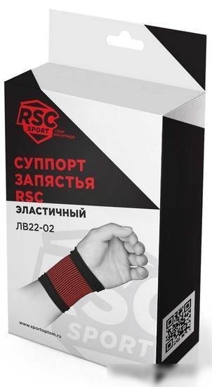 Суппорт запястья RSC Sport ЛВ22-02 S (черный/красный)