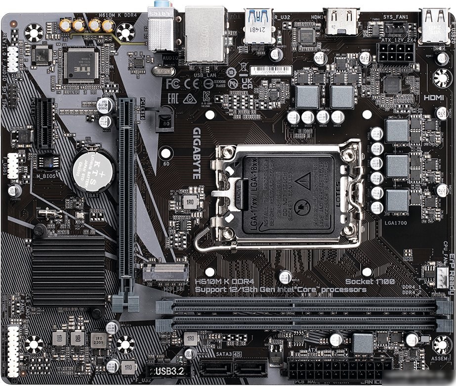 Материнская плата Gigabyte H610M K DDR4