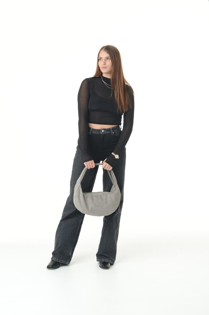 Женская сумка MT.style Hobo Velour (серый)