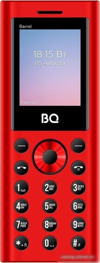 Кнопочный телефон BQ BQ-1858 Barrel (красный)