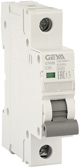 Выключатель автоматический GEYA GYM8 1P 20А C 4.5кА GYM81P20C