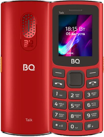 Кнопочный телефон BQ BQ-1862 Talk (красный)