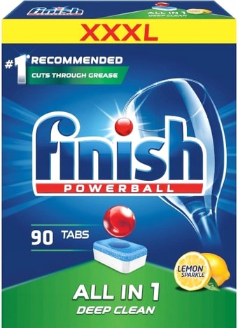 Таблетки для посудомоечной машины Finish All in 1 Deep Clean Лимон (90 шт)