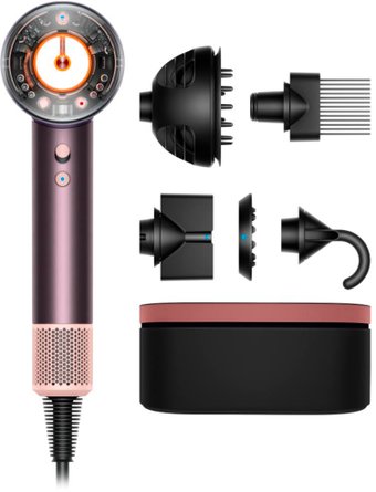 Фен Dyson HD16 Supersonic Nural Curly+Coily (с переходником на евровилку, яшмовая слива)