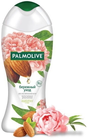 Косметика по уходу за телом Palmolive Гель-крем для душа Бережный уход Миндальное масло и пион 250 мл